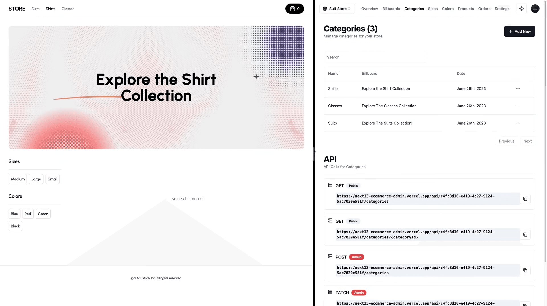 Ecommerce with Dashboard Shadcn, Nextjs y Tailwind
